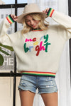 FESTIVE MERRY AND BRIGHT SWEATER