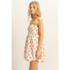 Floral Strapless Bubble Hem Mini Dress