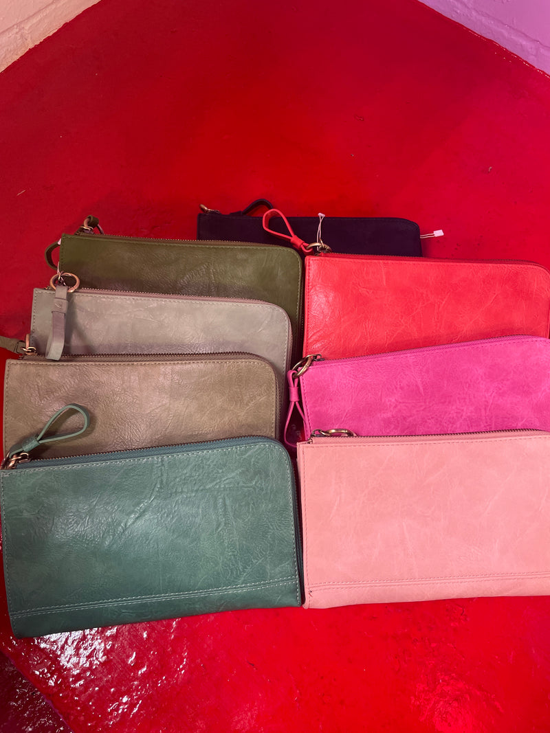 Leather Rectangle Wristlet