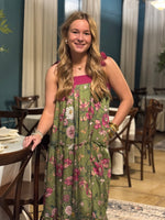 Floral Jewel Tone Maxi Dress