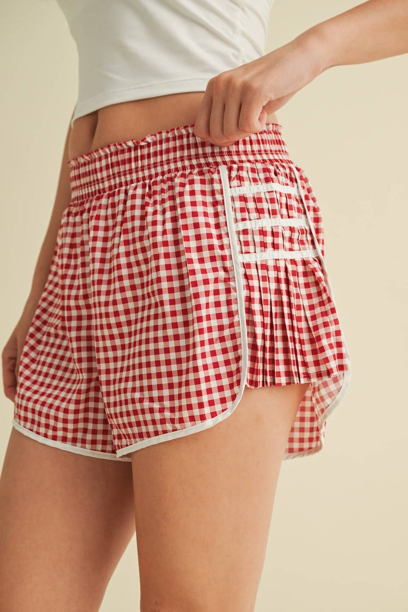 Red Gingham Shorts