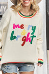 FESTIVE MERRY AND BRIGHT SWEATER