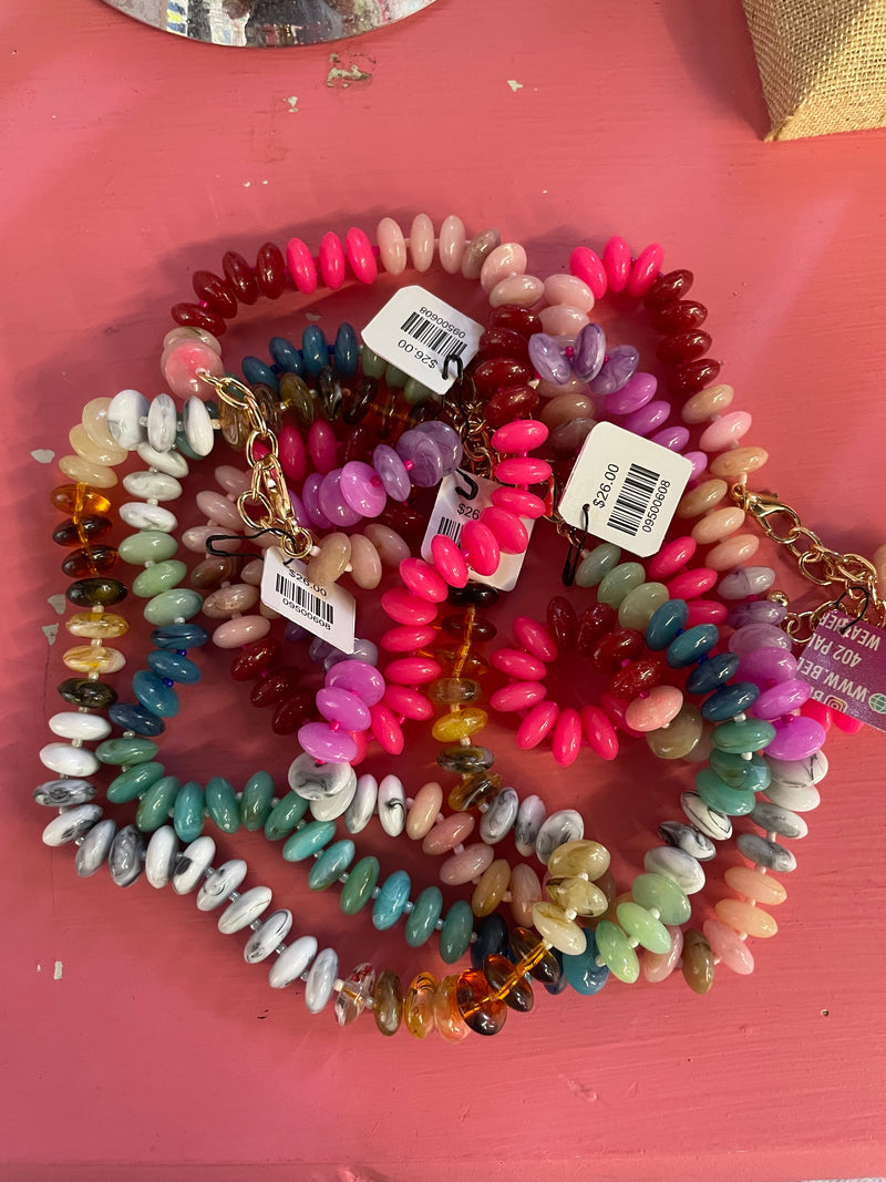 Large Colorful Bead Necklace