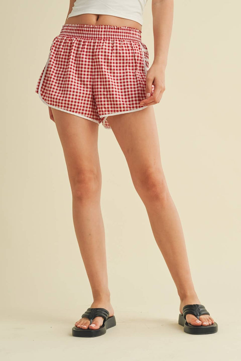 Red Gingham Shorts
