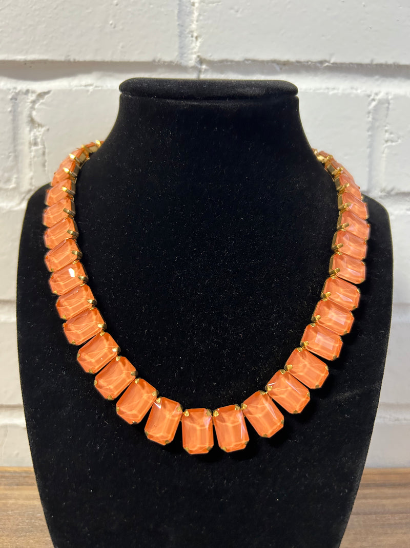 Orange jewel necklace