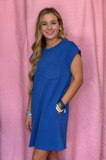 Royal Blue Texture Dress