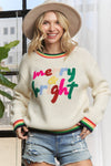 FESTIVE MERRY AND BRIGHT SWEATER