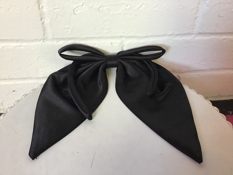 Black Satin Bow