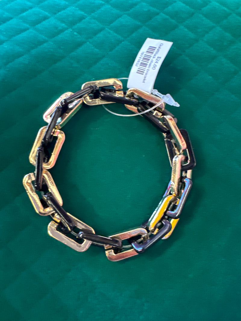 Gold/Black chain bracelet