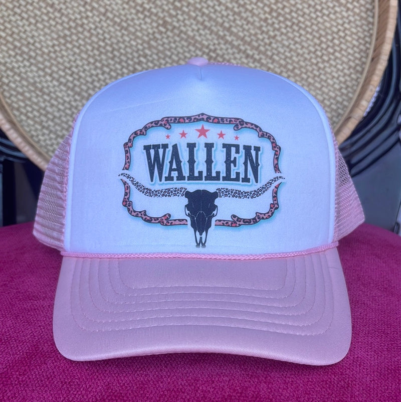 Pink Wallen trucker hat