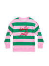 HOLLY JOLLY STRIPED CLASSIC SWEATSHIRT
