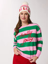 HOLLY JOLLY STRIPED CLASSIC SWEATSHIRT