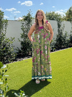 Floral Jewel Tone Maxi Dress