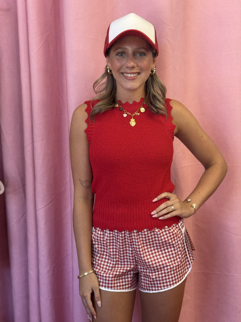 Red Gingham Shorts
