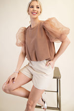 Mocha Bubble Top