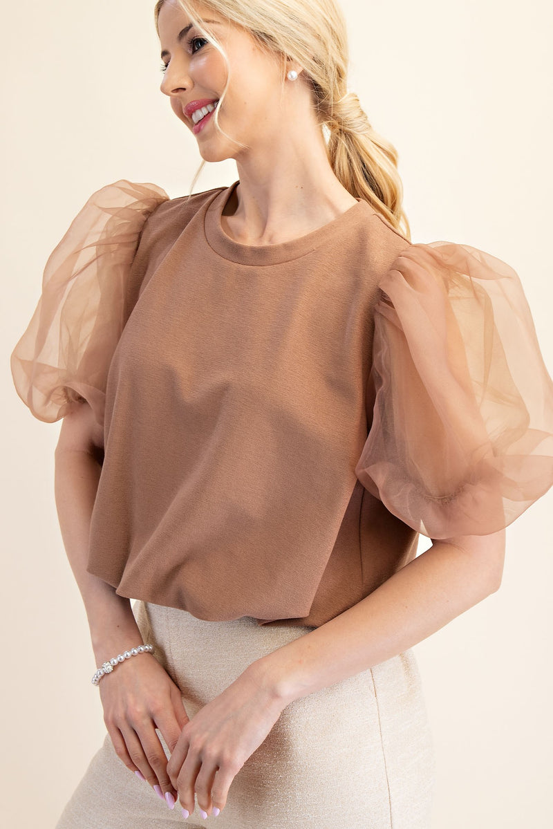 Mocha Bubble Top