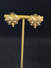Gold Heart Earrings with little pearls