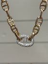 14k Gold plated Necklace with bling