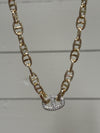 14k Gold plated Necklace with bling