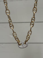 14k Gold plated Necklace with bling