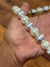 14mm pearl and silver necklace