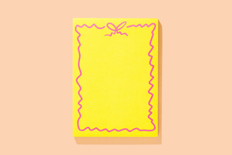 Yellow Bows 5x7 Notepad