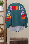 OVERSIZE Christmas Sweater with Lettering: Black / L