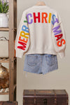 OVERSIZE Christmas Sweater with Lettering: Black / L
