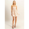 Floral Strapless Bubble Hem Mini Dress