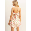 Floral Strapless Bubble Hem Mini Dress
