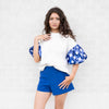 Blue Star Puff Sleeve Tee