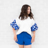 Blue Star Puff Sleeve Tee